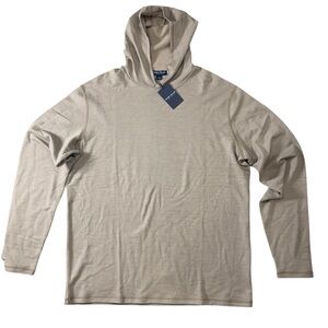 Peter Millar Excursionist Flex Vantage Pullover Hoodie Mens Large Brown Sweater